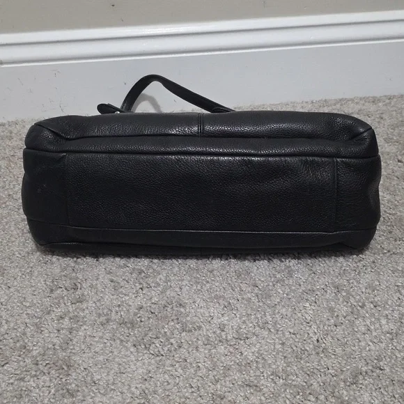 Coach Y2K Penelope Pebbled Leather Satchel Shoulder Bag Black Turnlock - Picture 7 of 13